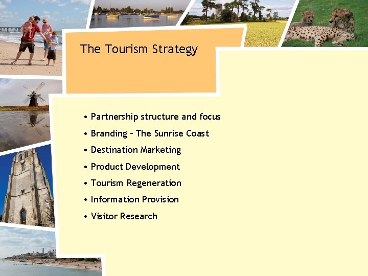 The Tourism Strategy • Partnership structure and focus • Branding – The Sunrise Coast