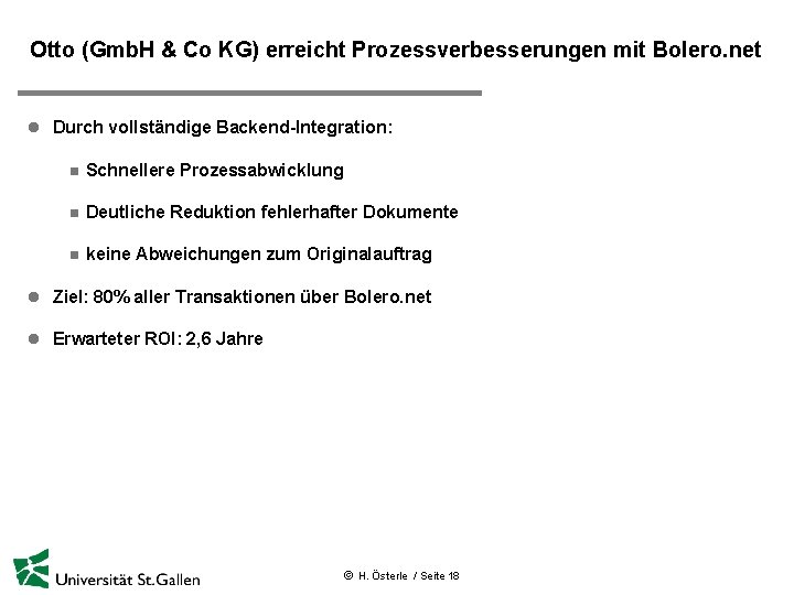 Otto (Gmb. H & Co KG) erreicht Prozessverbesserungen mit Bolero. net l Durch vollständige