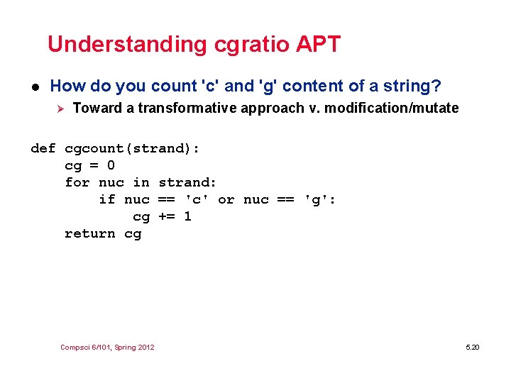 Understanding cgratio APT l How do you count 'c' and 'g' content of a