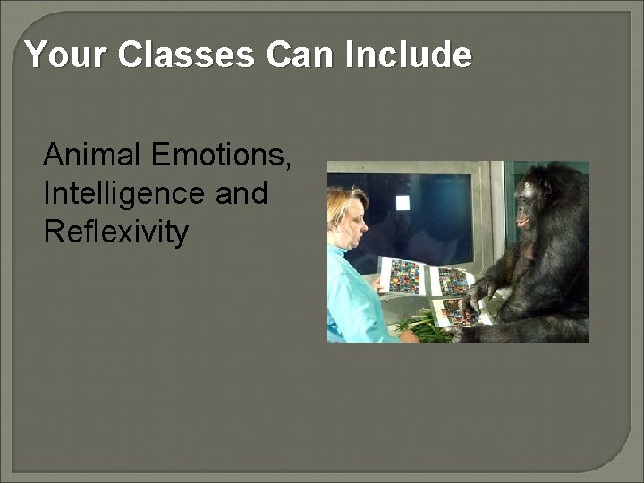 Your Classes Can Include Animal Emotions, Intelligence and Reflexivity 