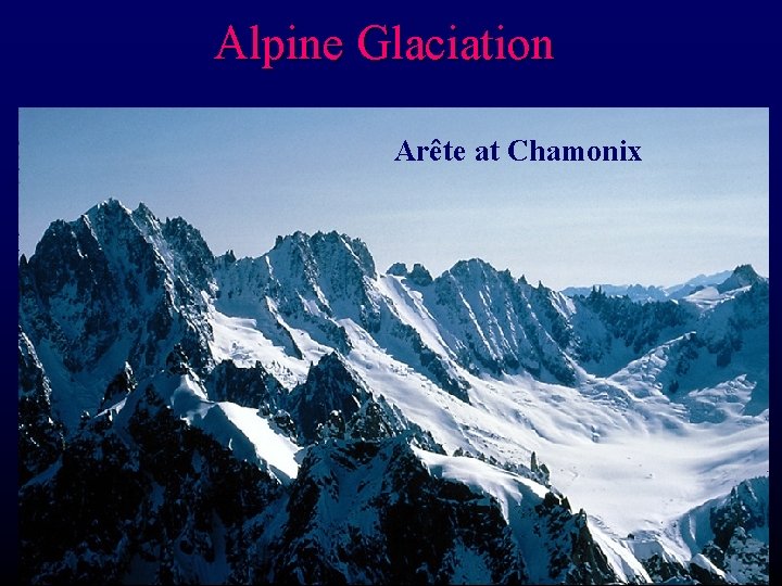Alpine Glaciation Arête at Chamonix 