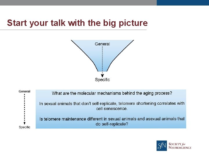 Start your talk with the big picture 