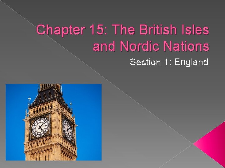 Chapter 15: The British Isles and Nordic Nations Section 1: England 
