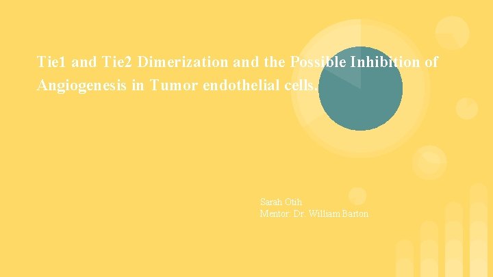Tie 1 and Tie 2 Dimerization and the Possible Inhibition of Angiogenesis in Tumor
