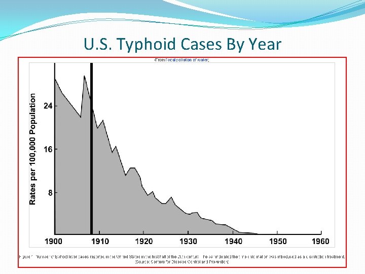 U. S. Typhoid Cases By Year 
