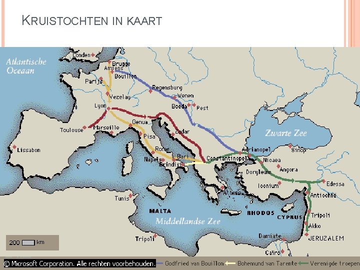 KRUISTOCHTEN IN KAART 