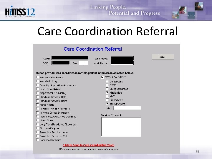 Care Coordination Referral 55 