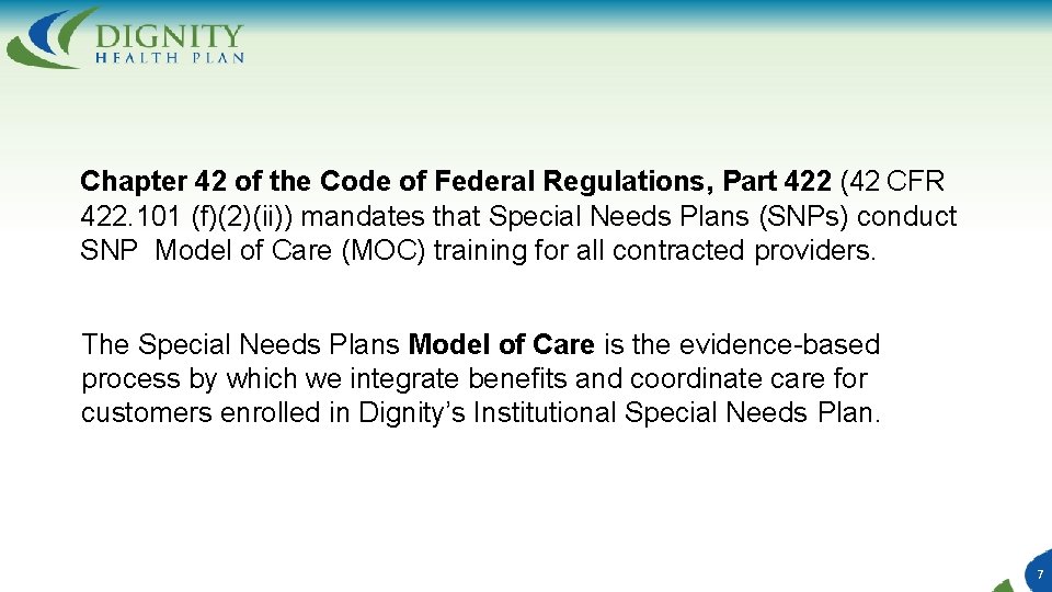Chapter 42 of the Code of Federal Regulations, Part 422 (42 CFR 422. 101