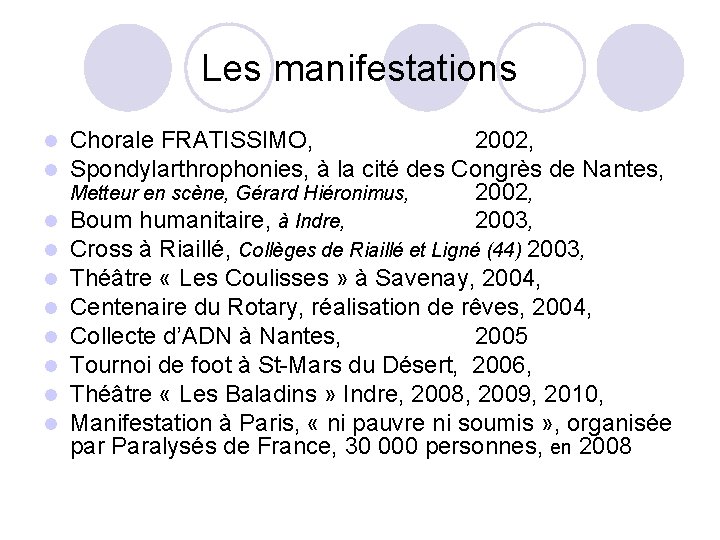  Les manifestations Chorale FRATISSIMO, 2002, Spondylarthrophonies, à la cité des Congrès de Nantes,