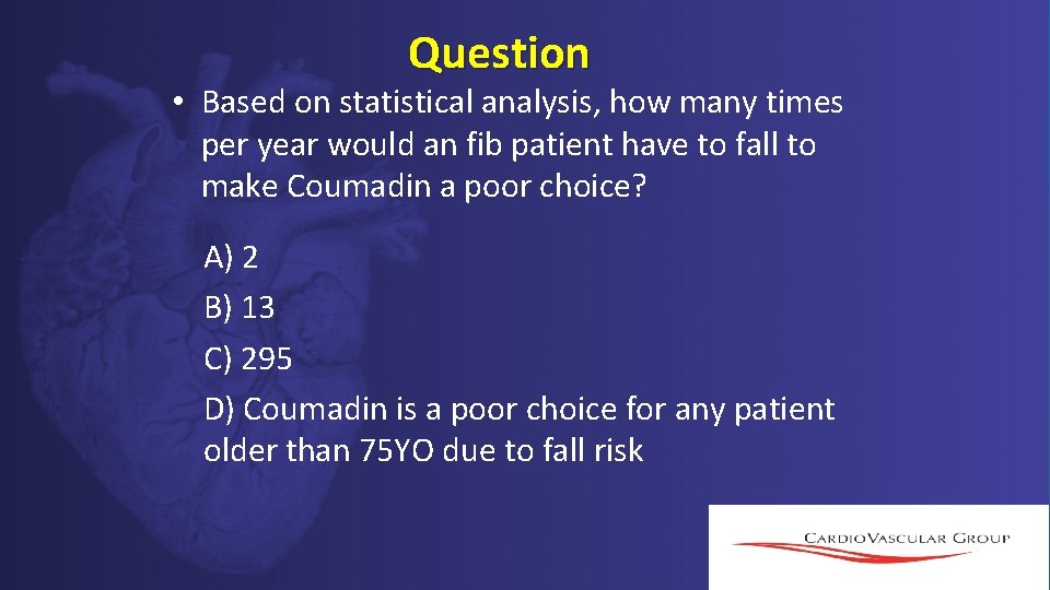 Question • Based on statistical analysis, how many times per year would an fib Question • Based on statistical analysis, how many times per year would an fib