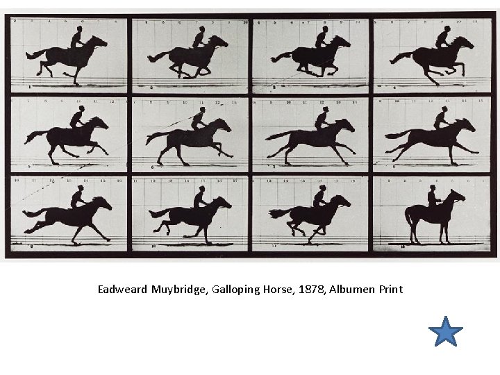 Eadweard Muybridge, Galloping Horse, 1878, Albumen Print 