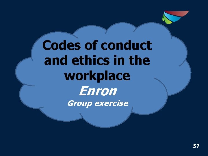 Codes of conduct and ethics in the workplace Enron Group exercise 57 