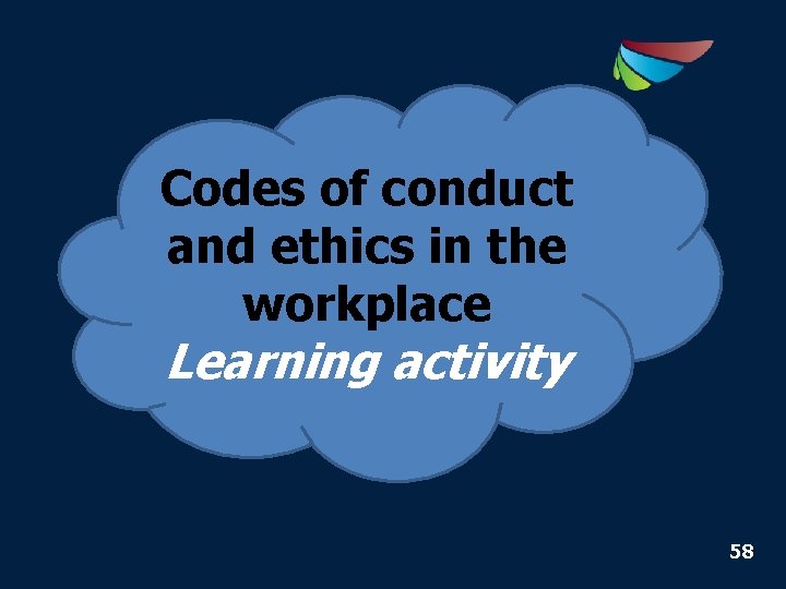 Codes of conduct and ethics in the workplace Learning activity 58 