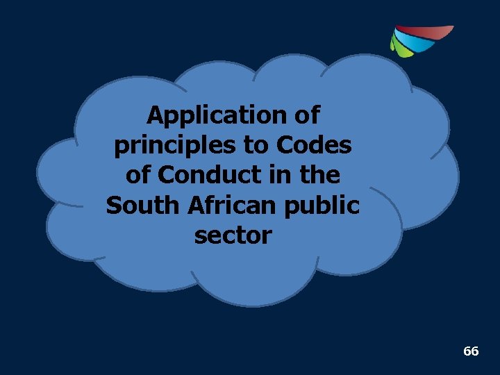 Application of principles to Codes of Conduct in the South African public sector 66