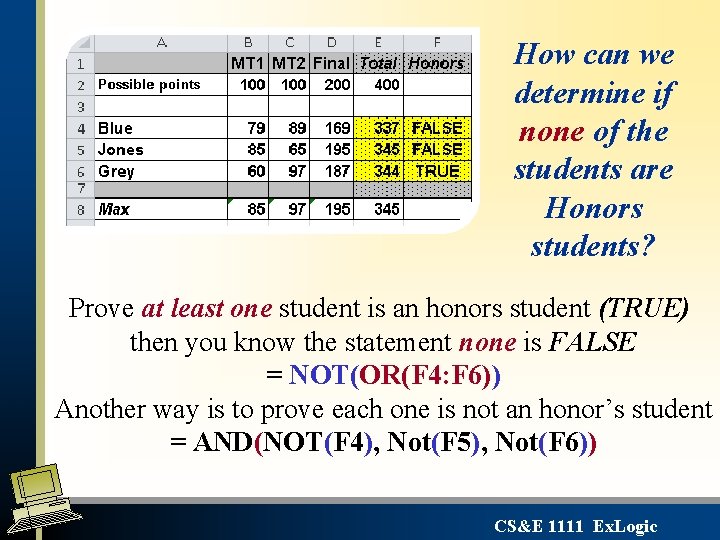 How can we determine if none of the students are Honors students? Prove at