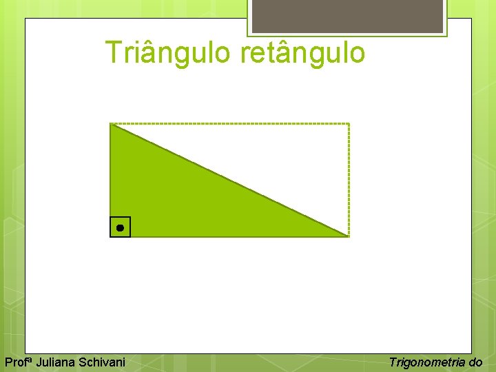 Triângulo retângulo Profª Juliana Schivani Trigonometria do 