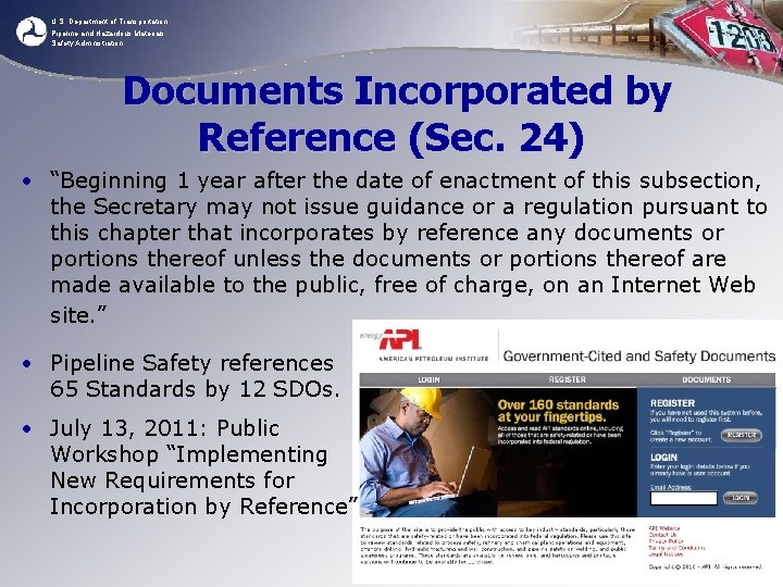 U S Department of Transportation Pipeline and Hazardous