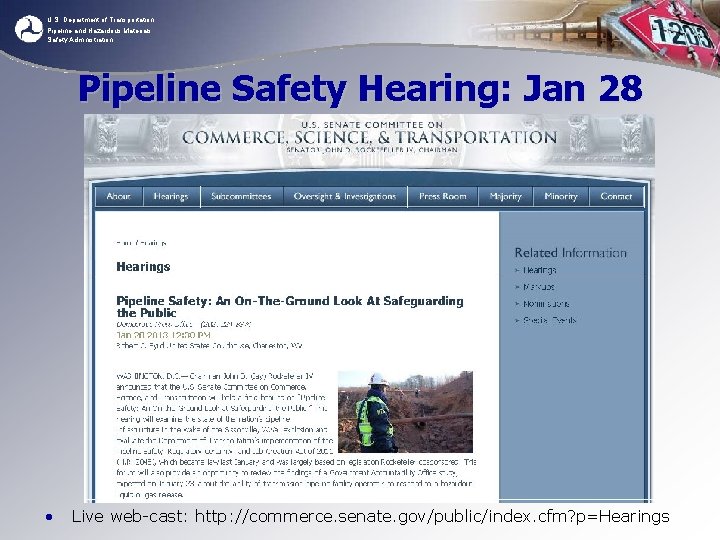U S Department of Transportation Pipeline and Hazardous