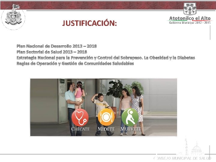 JUSTIFICACIÓN: CONSEJO MUNICIPAL DE SALUD 