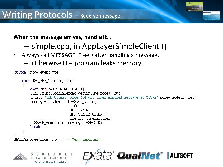 Writing Protocols - Receive message When the message arrives, handle it… – simple. cpp,