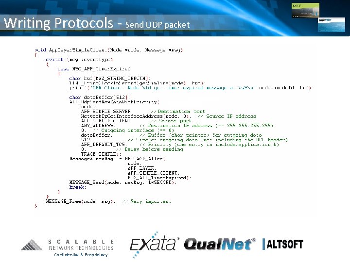 Writing Protocols - Send UDP packet Confidential & Proprietary 