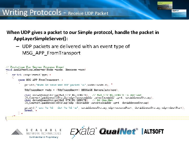 Writing Protocols - Receive UDP Packet When UDP gives a packet to our Simple