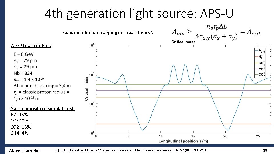 4 th generation light source: APS-U Condition for ion trapping in linear theory 5: