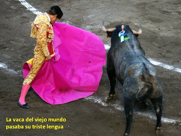 La vaca del viejo mundo pasaba su triste lengua La vaca del viejo mundo pasaba su triste lengua
