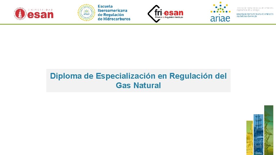 Diploma de Especialización en Regulación del Gas Natural 