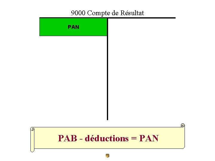 9000 Compte de Résultat PAN PAB - déductions = PAN 