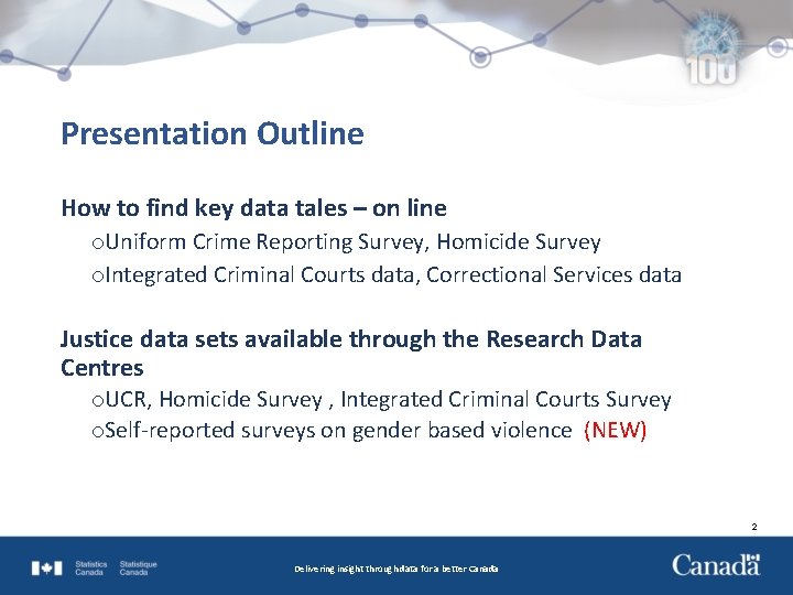 Presentation Outline How to find key data tales – on line o. Uniform Crime