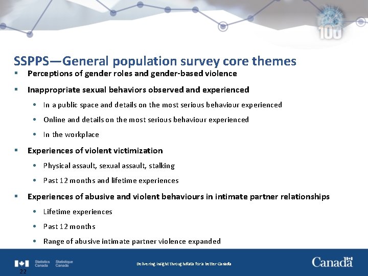 SSPPS—General population survey core themes § Perceptions of gender roles and gender-based violence §
