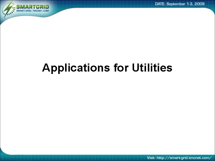 Applications for Utilities 