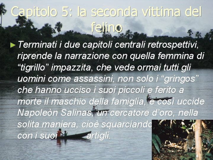 Capitolo 5: la seconda vittima del felino ► Terminati i due capitoli centrali retrospettivi,