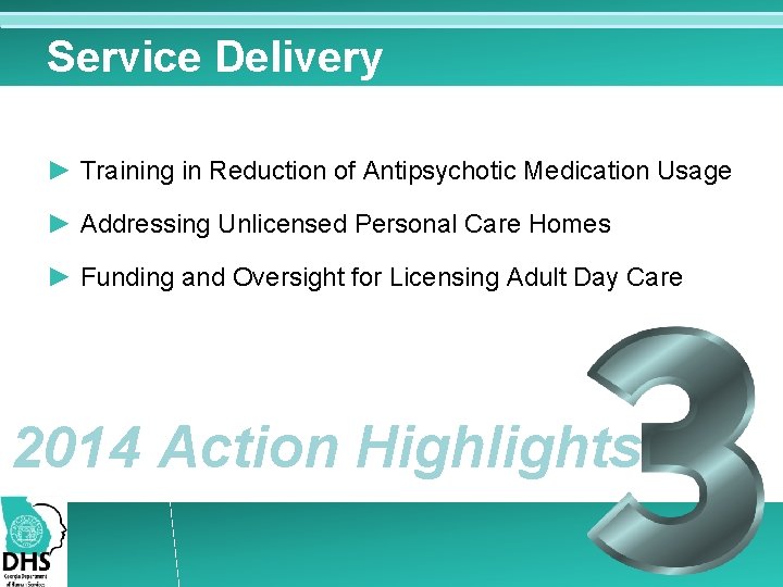 Service Delivery ► Training in Reduction of Antipsychotic Medication Usage ► Addressing Unlicensed Personal
