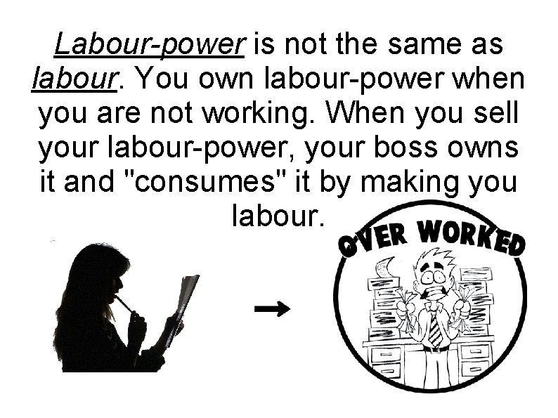 Labour-power is not the same as labour. You own labour-power when you are not