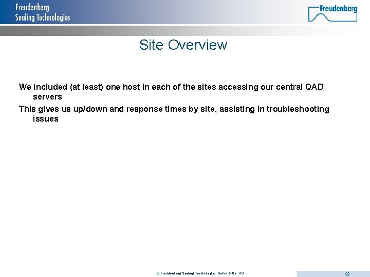 Site Overview We included (at least) one host in each of the sites accessing