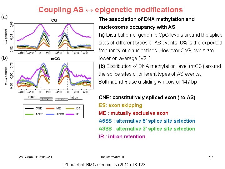 Coupling AS ↔ epigenetic modifications The association of DNA methylation and nucleosome occupancy with Coupling AS ↔ epigenetic modifications The association of DNA methylation and nucleosome occupancy with