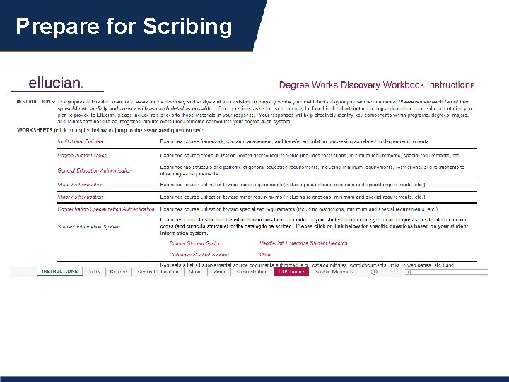 Prepare for Scribing 