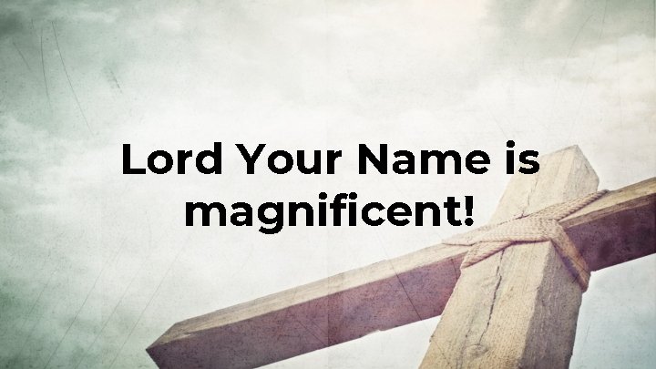 Lord Your Name is magnificent! 