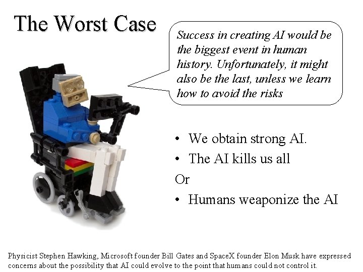 The Worst Case Success in creating AI would be the biggest event in human The Worst Case Success in creating AI would be the biggest event in human