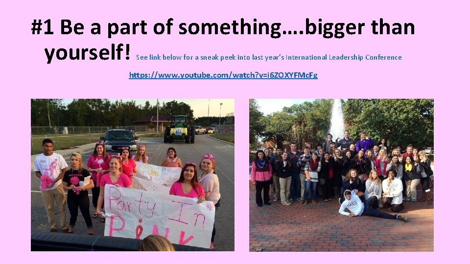 #1 Be a part of something…. bigger than yourself! See link below for a