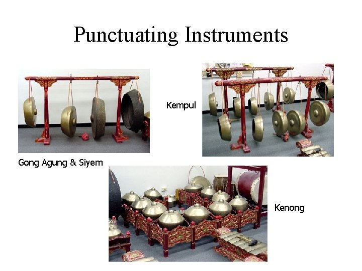 Punctuating Instruments Kempul Gong Agung & Siyem Kenong 