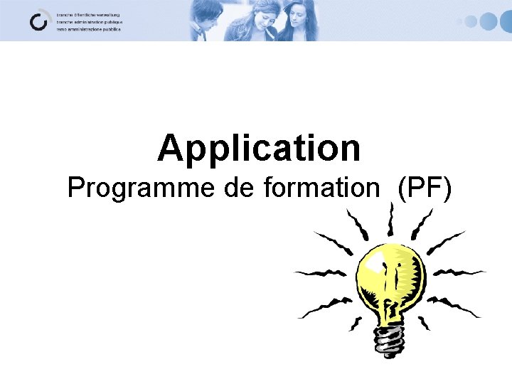 Application Programme de formation (PF) 