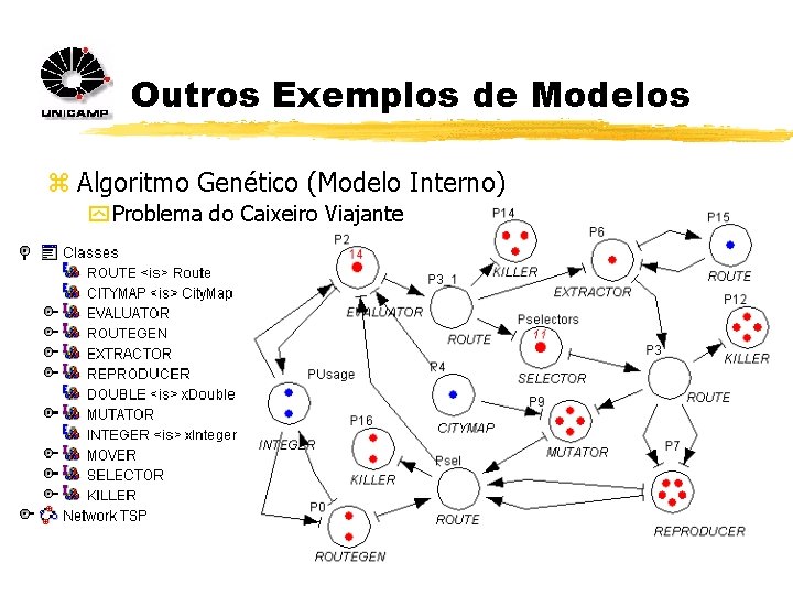 Outros Exemplos de Modelos z Algoritmo Genético (Modelo Interno) y Problema do Caixeiro Viajante