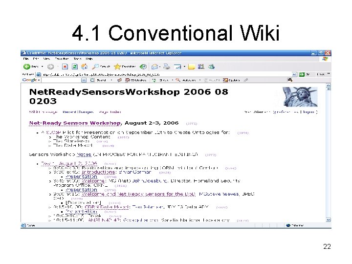 4. 1 Conventional Wiki 22 