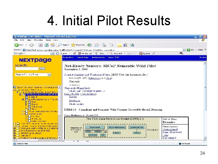 4. Initial Pilot Results 24 