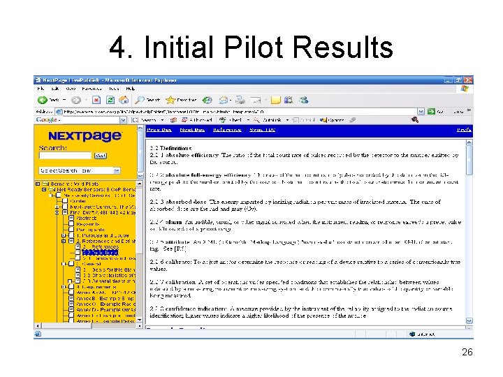 4. Initial Pilot Results 26 