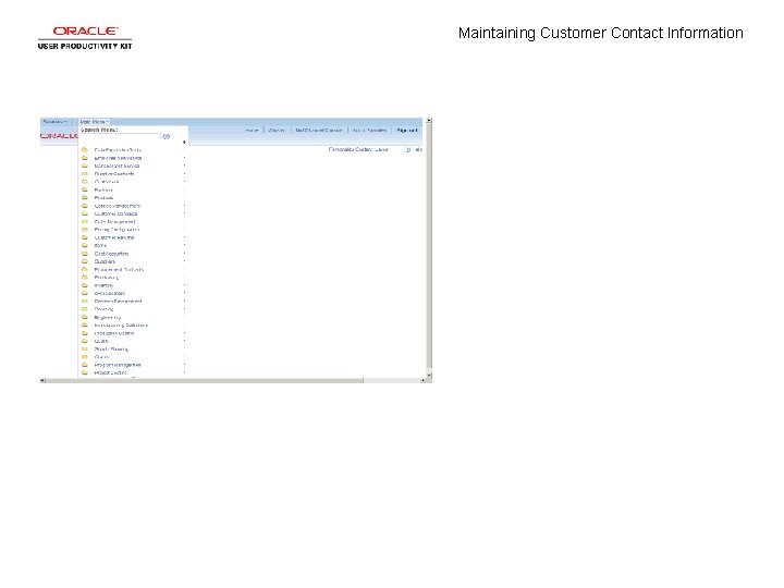 Maintaining Customer Contact Information 