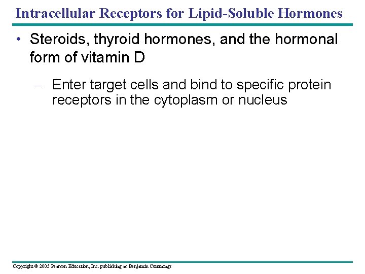 Intracellular Receptors for Lipid-Soluble Hormones • Steroids, thyroid hormones, and the hormonal form of